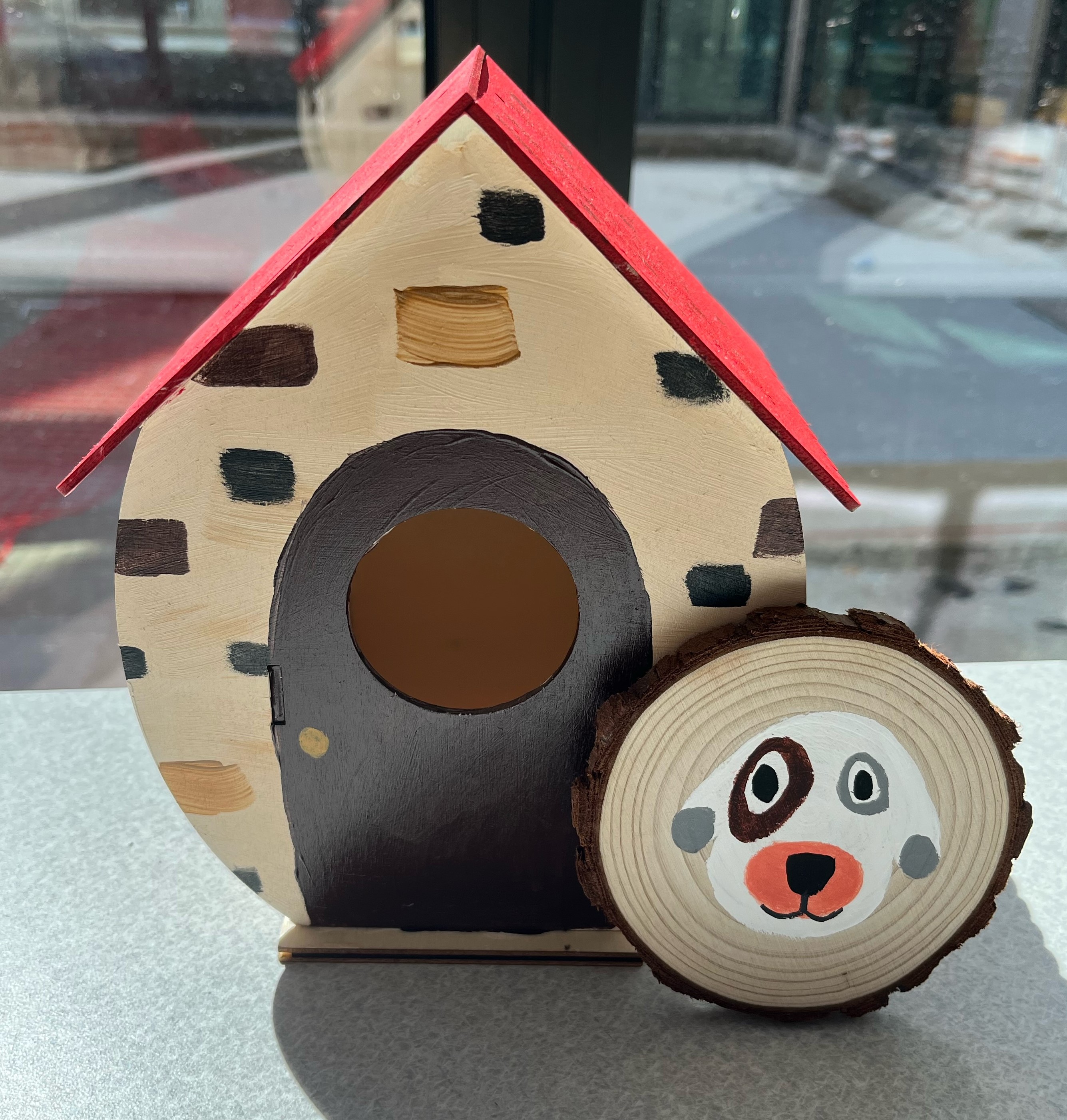 Paint your own birdhouse and villager coaster!