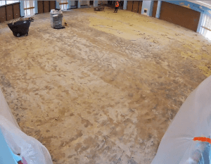 Bare children's room floor. 