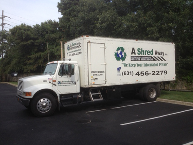 A Shred Away Inc. truck