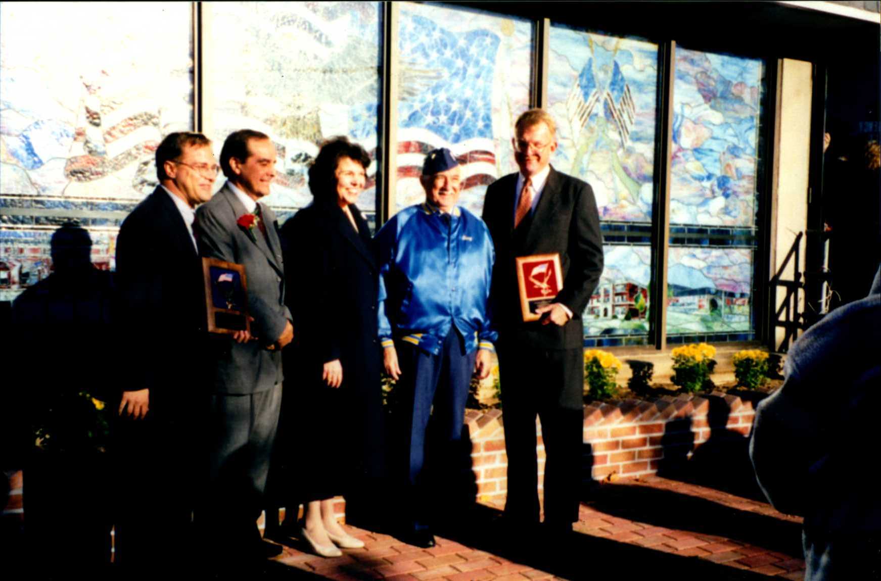 Dedication ceremony outside 