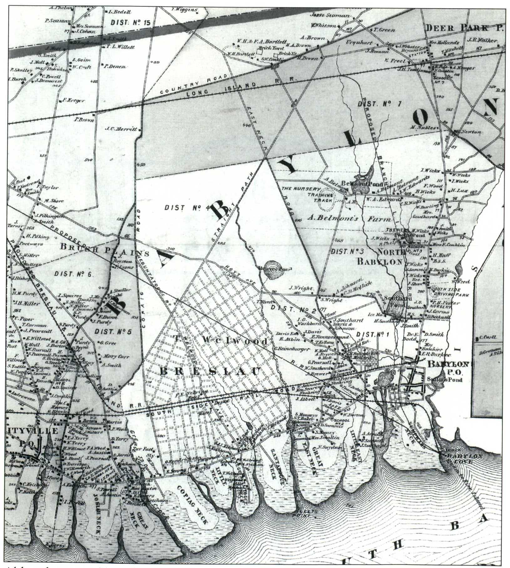 Town of Babylon Map, 1873