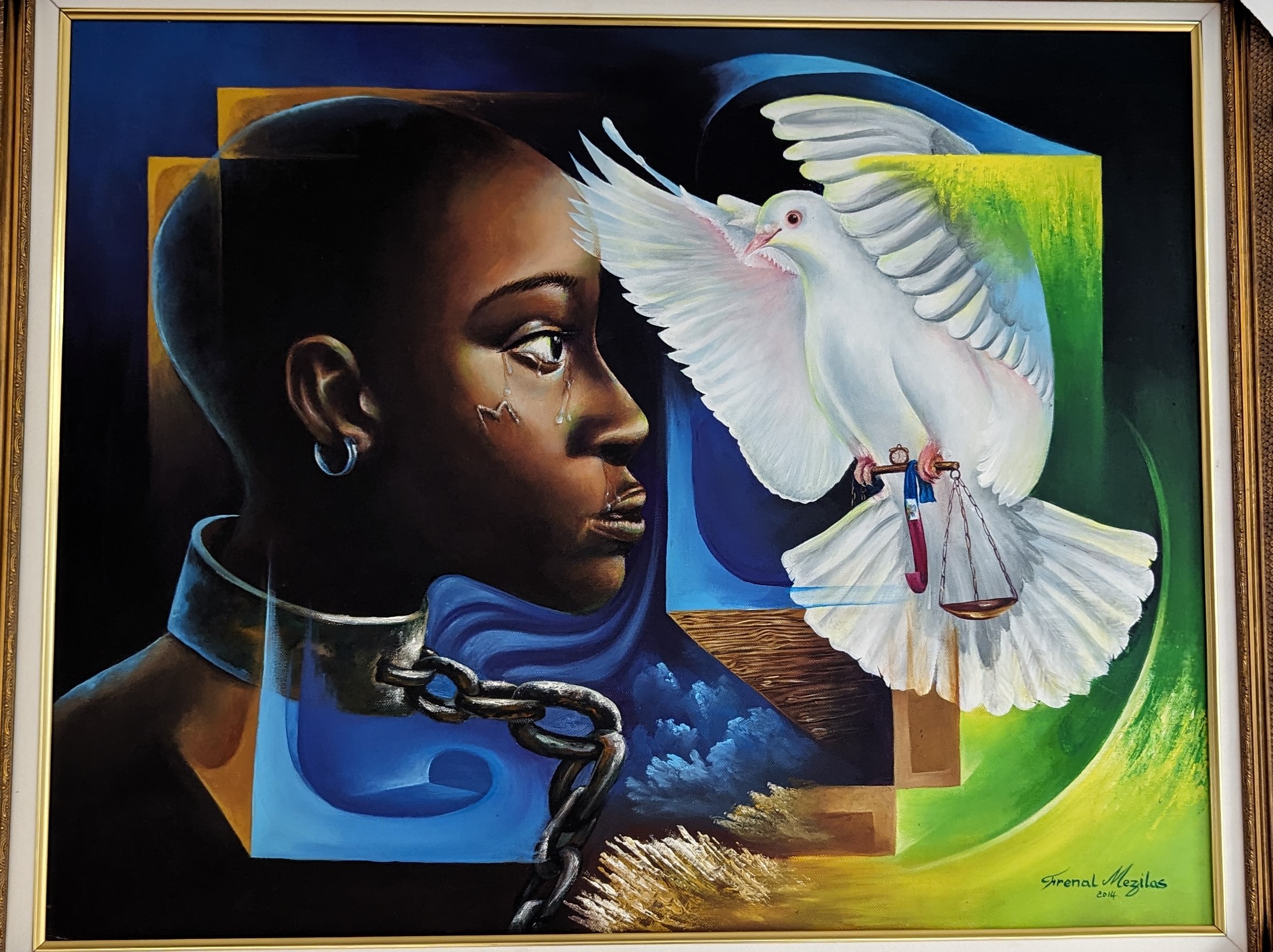 image of enslaved woman and dove