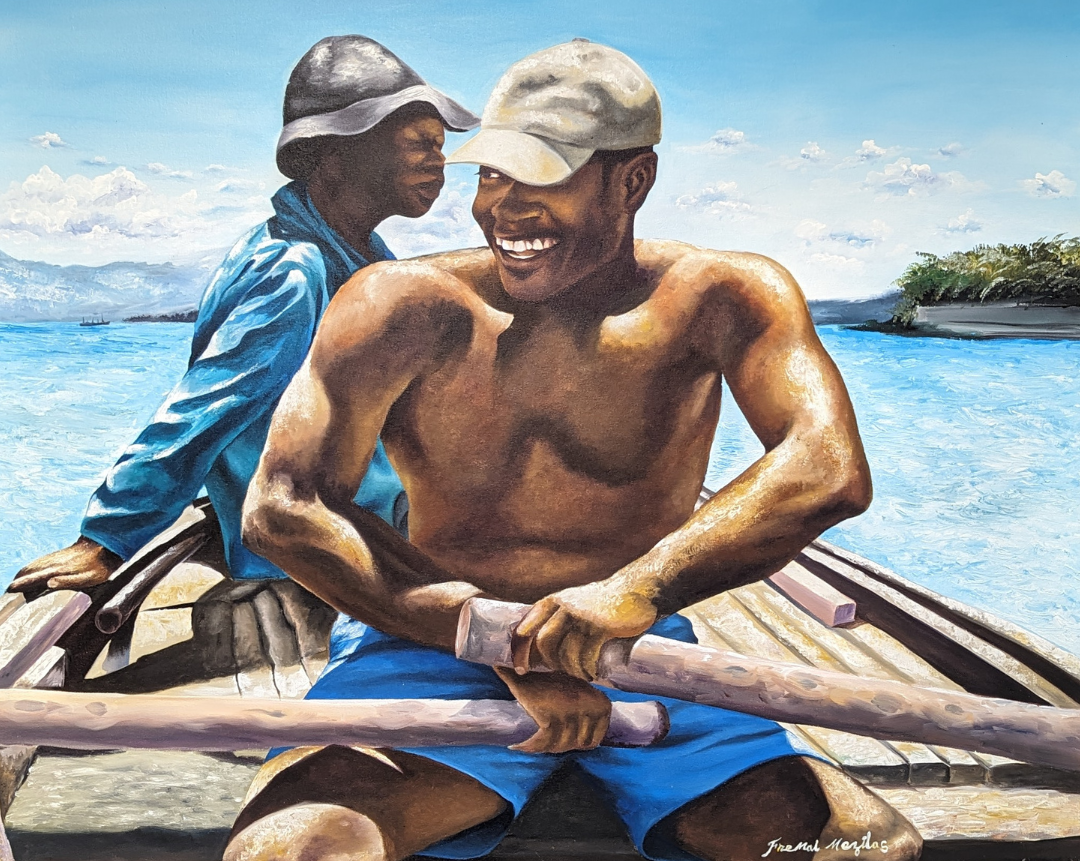 two people in row boat