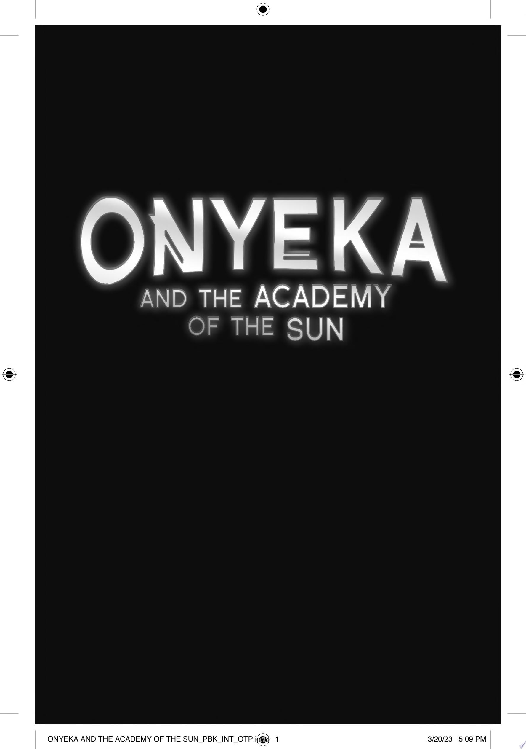 Image for "Onyeka and the Academy of the Sun"