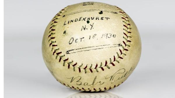 Autographed baseball, Lindenhurst, NY. Oct. 18, 1930