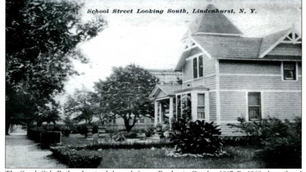 Black and white photo of school after becoming private home. 
