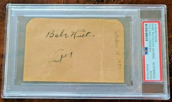 Signed and sealed Babe Ruth Card