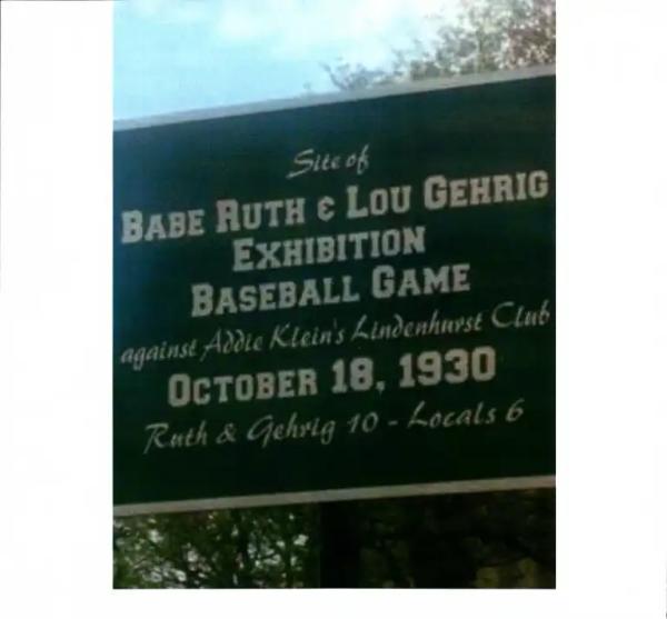 Babe Ruth & Lou Gehrig Exhibition Baseball Game, Oct 18, 1930.