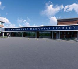New front of Lindenhurst Memorial Library