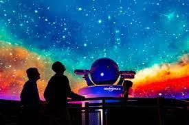 View of the night sky via a telescope. 